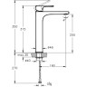 Смеситель VITRA ROOT ROUND для раковины-чаши матовый черный A4270736EXP